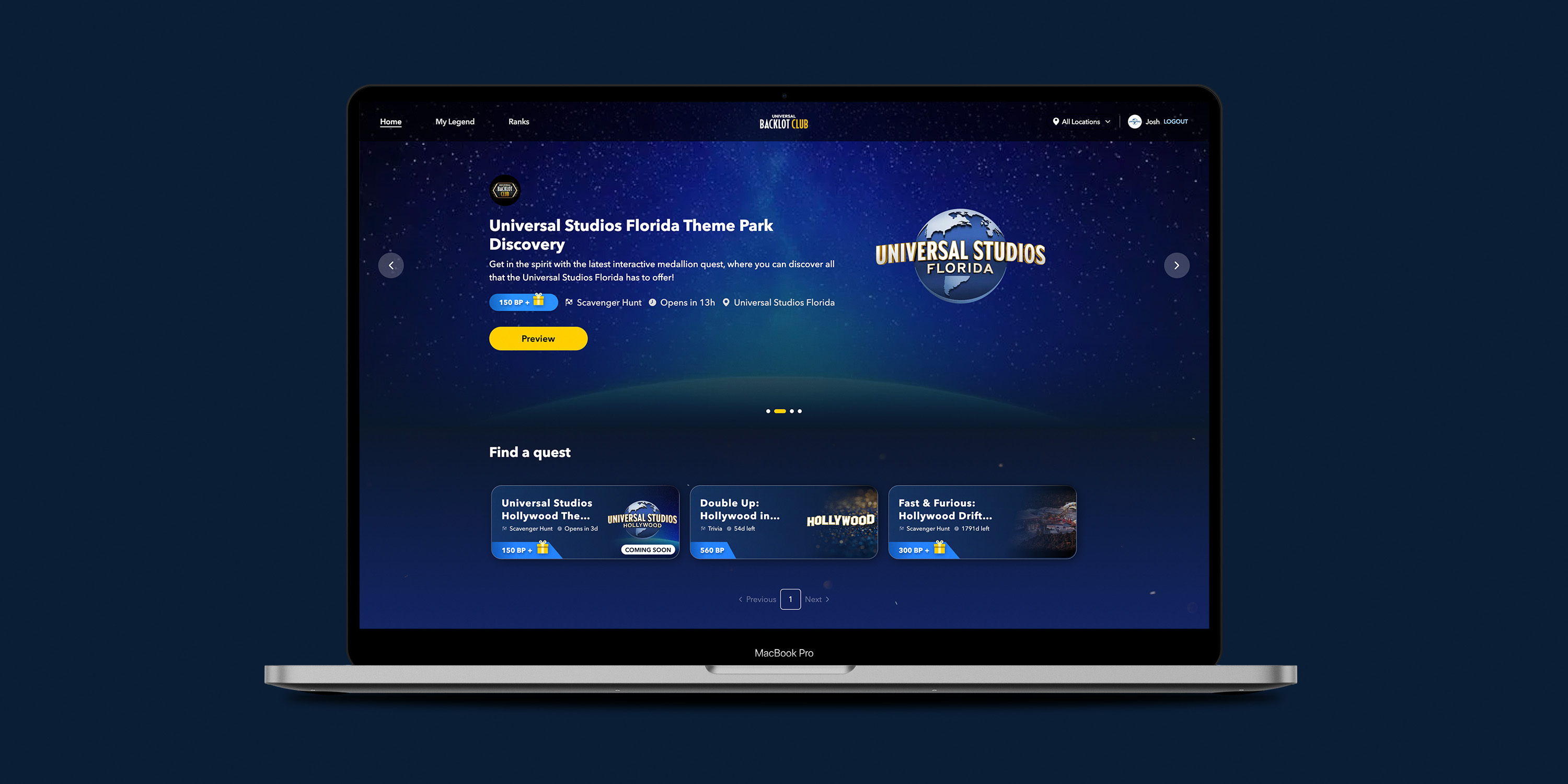 Backlot Club Website